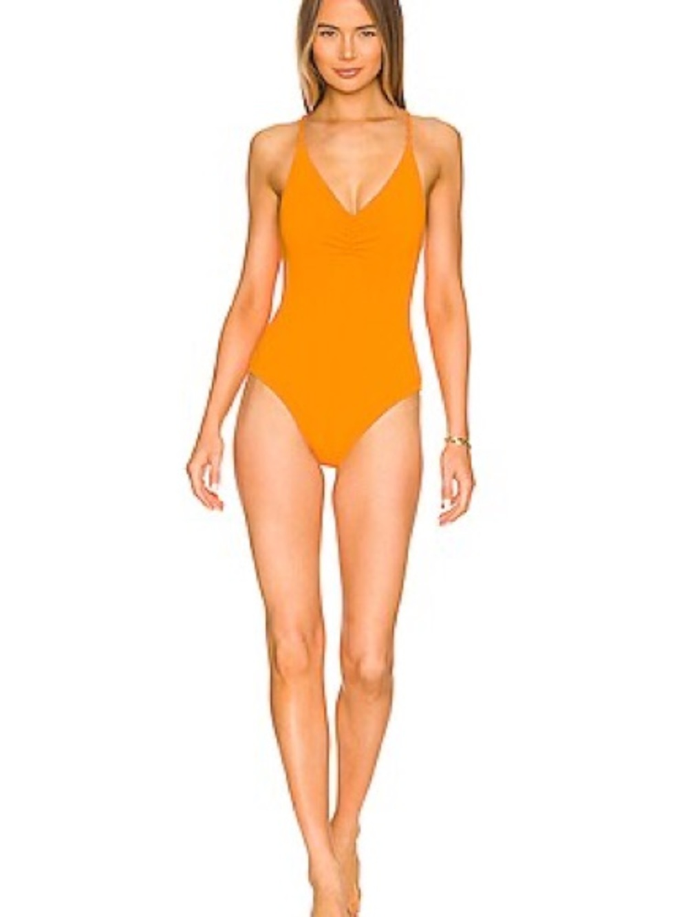 Ulla Johnson Madeira Maillot Marigold One Piece Swimsuit
